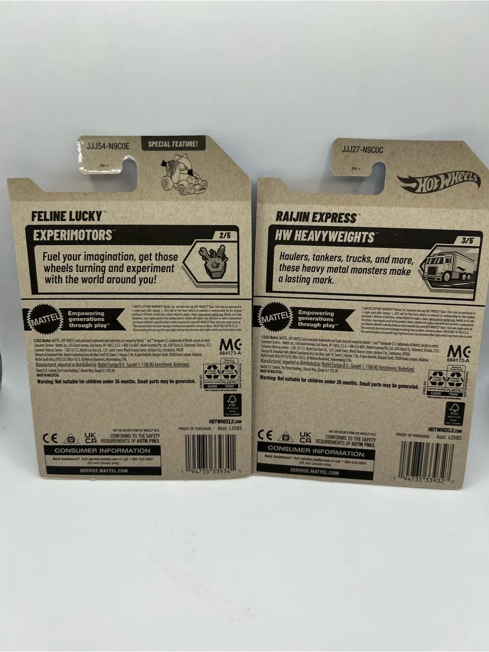 Hot Wheels Feline Lucky and Raijin Express Bundle
